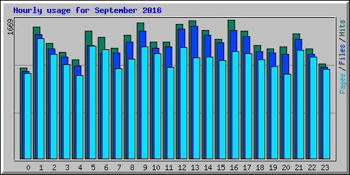 Hourly usage for September 2016